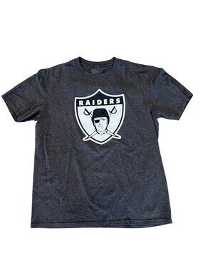Fanatics NFL Raiders Logo Gray Short Sleeve Graphic Tshirt Men's Size L